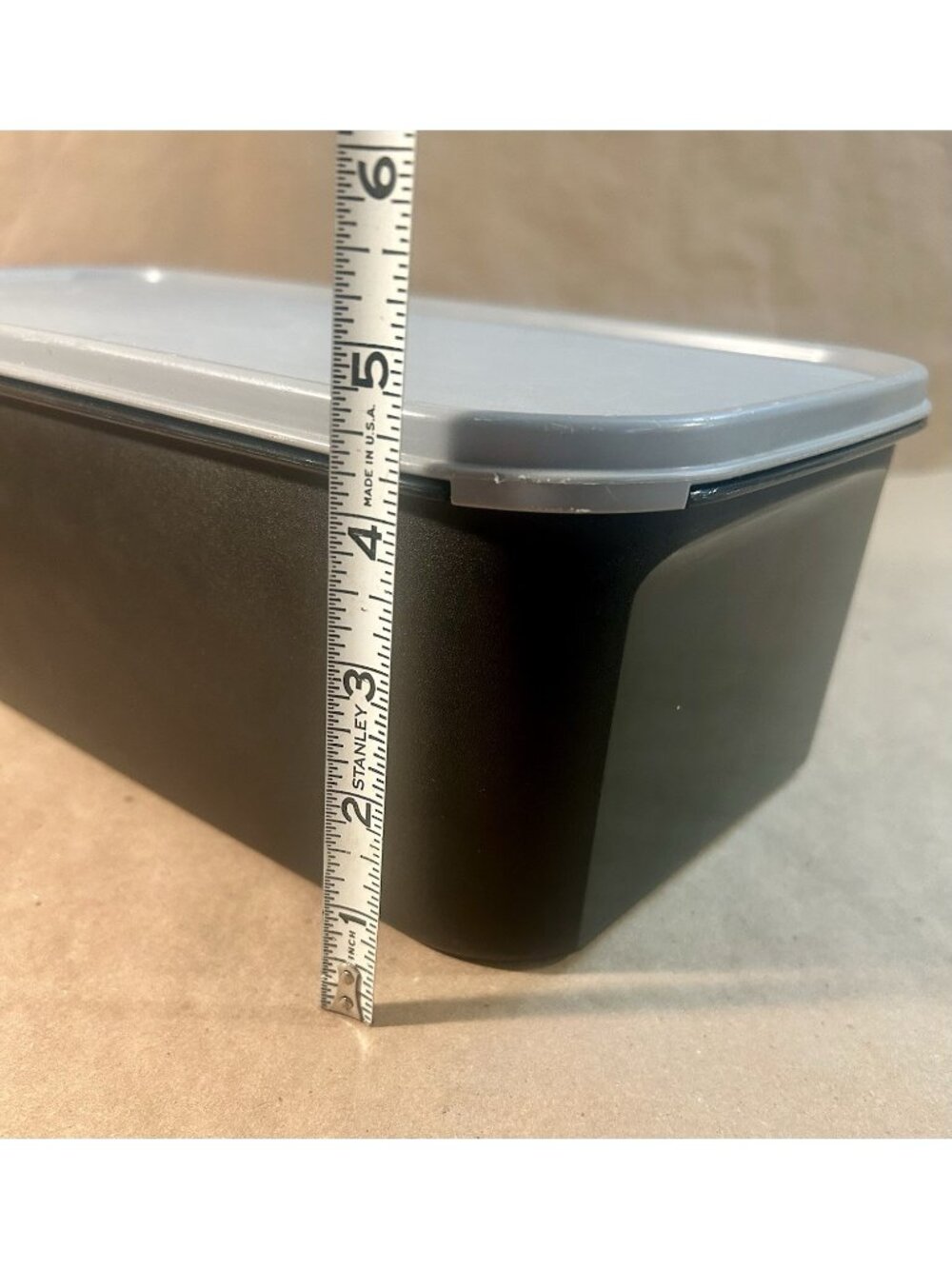 Tupperware Memory Shutter Box Photos/Recipes/CD's Modular Mates 1718-Black/Gray - Picture 4 of 4